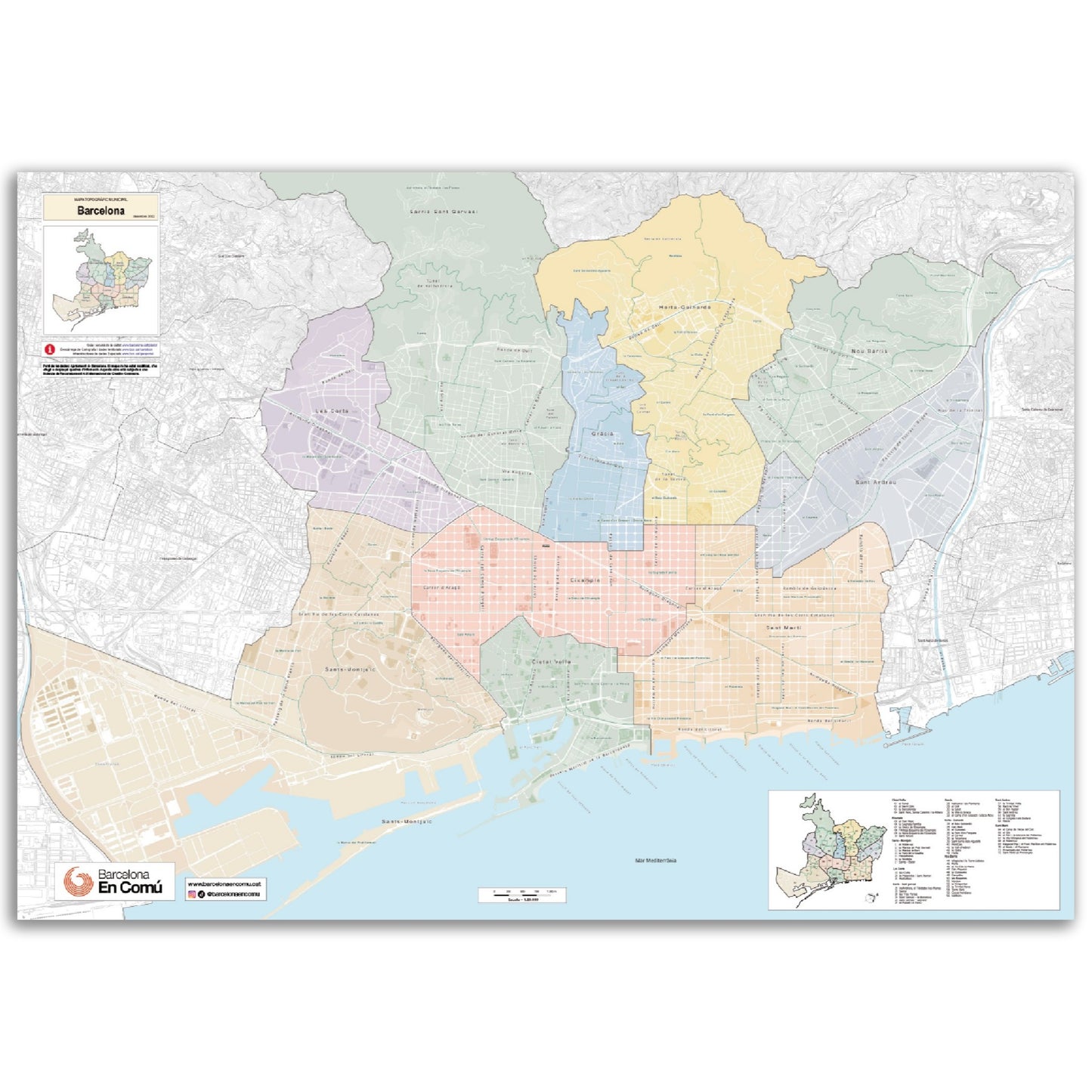 Mapa de Barcelona gegant